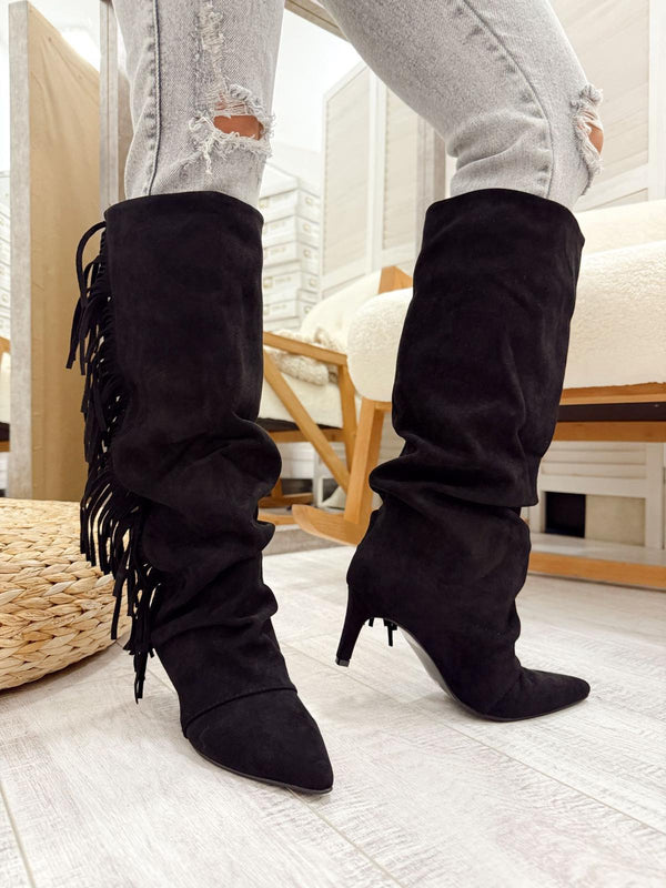 Women boots F901 - BLACK