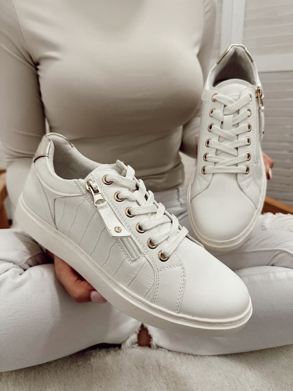 Women sneakers F991 - WHITE