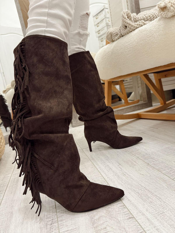 Women boots F901 - BROWN