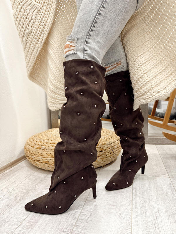 Women boots F942 - BROWN