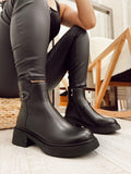 Damen-Halbstiefel F497 - SCHWARZ