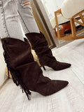 Women half boots F899 - BROWN