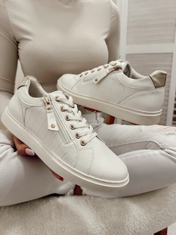 Women sneakers F991 - WHITE