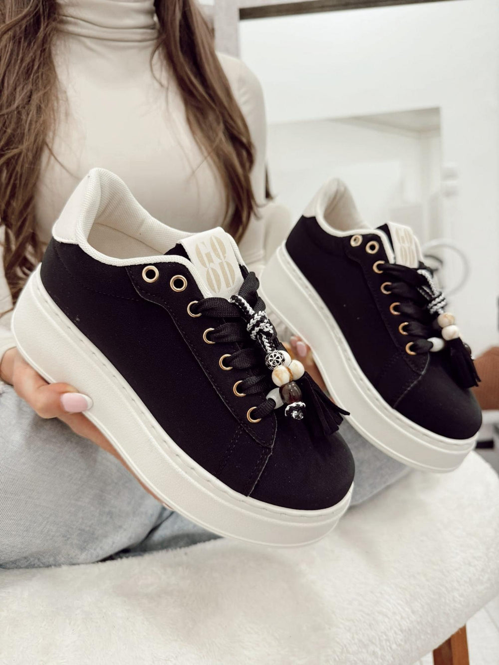 Women sneakers G036 - BLACK