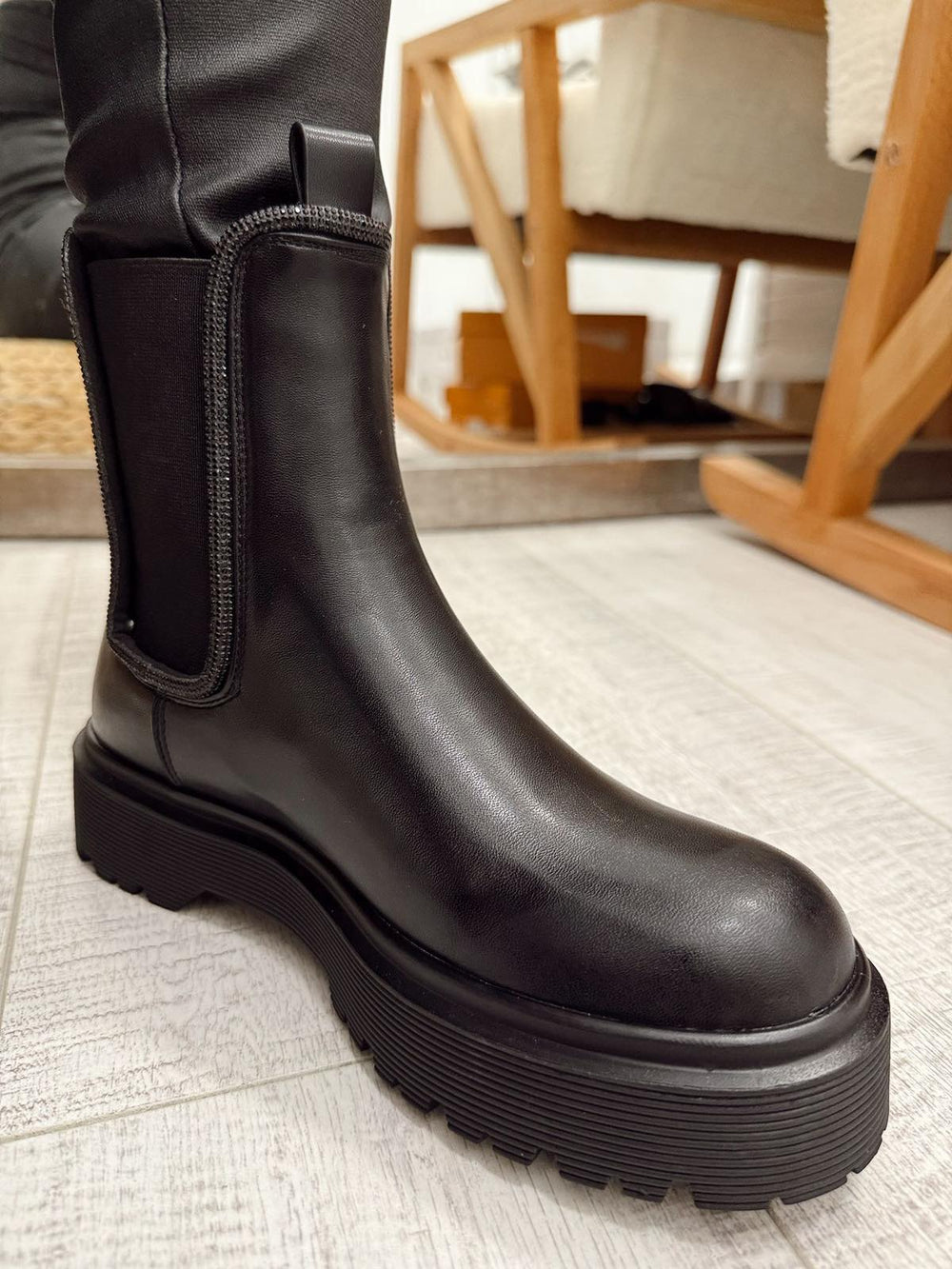Damen Stiefeletten F490 - SCHWARZ
