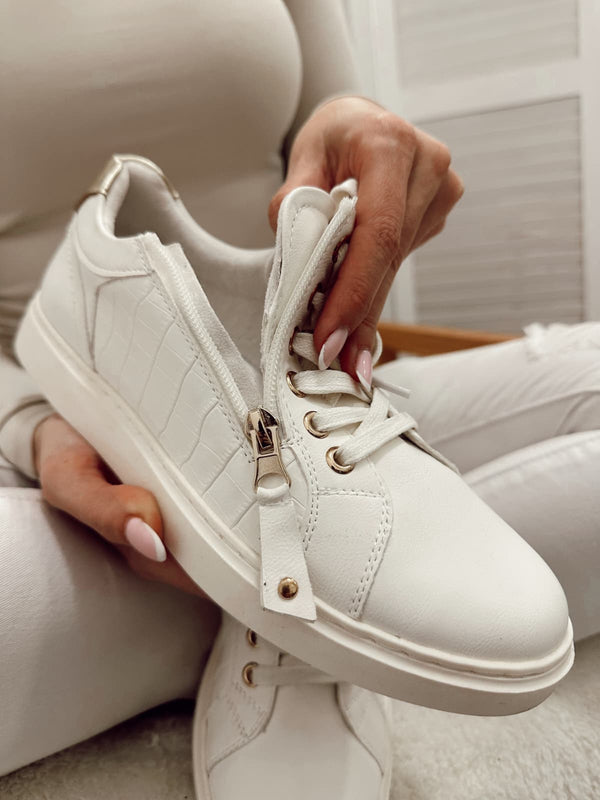 Women sneakers F991 - WHITE