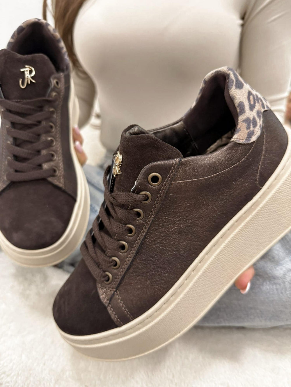 Ledersneaker G043 – DUNKELBRAUN