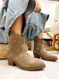 Lederstiefeletten F833 - BEIGE