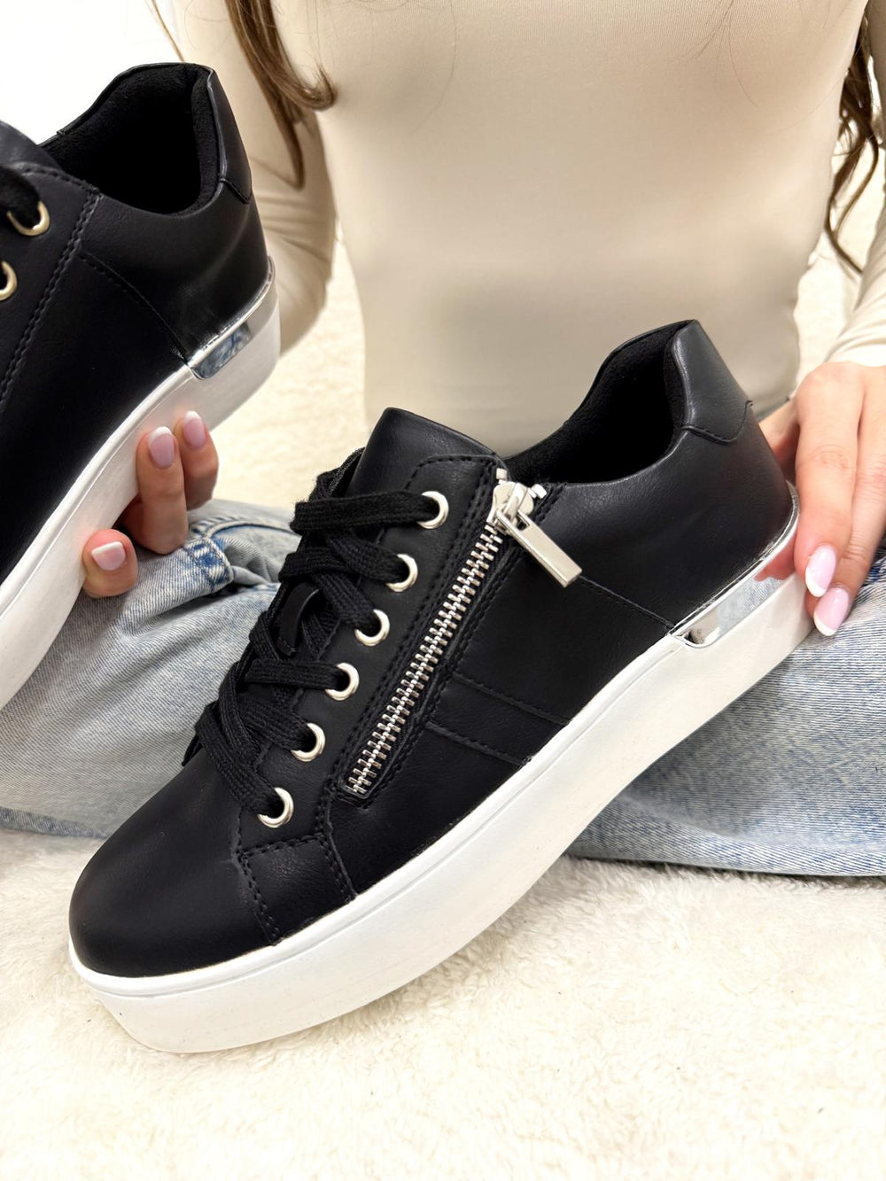 Damen-Sneaker F990 – SCHWARZ