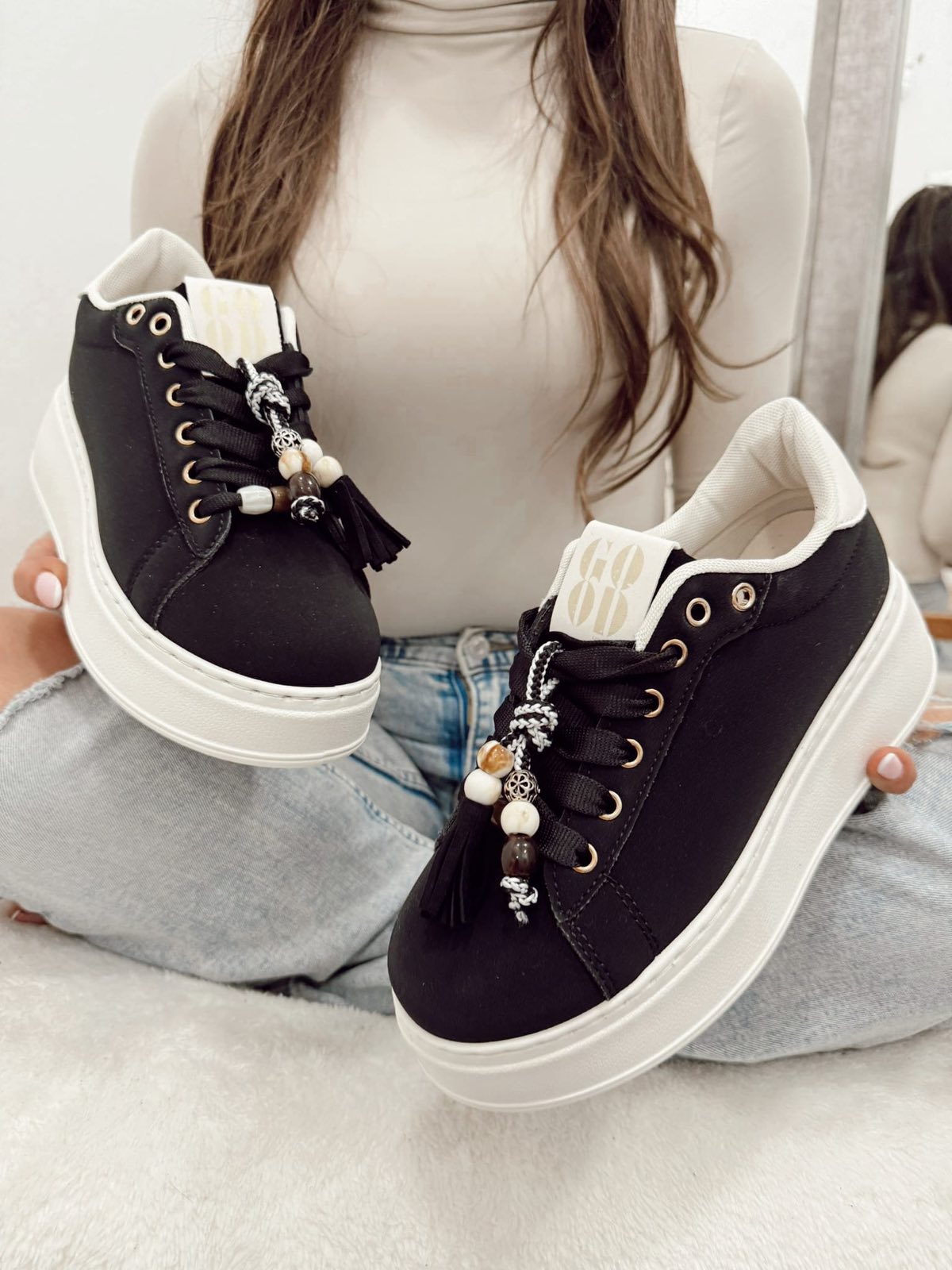 Women sneakers G036 - BLACK