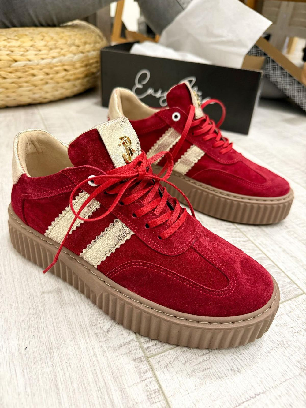 Ledersneaker F650 - ROT