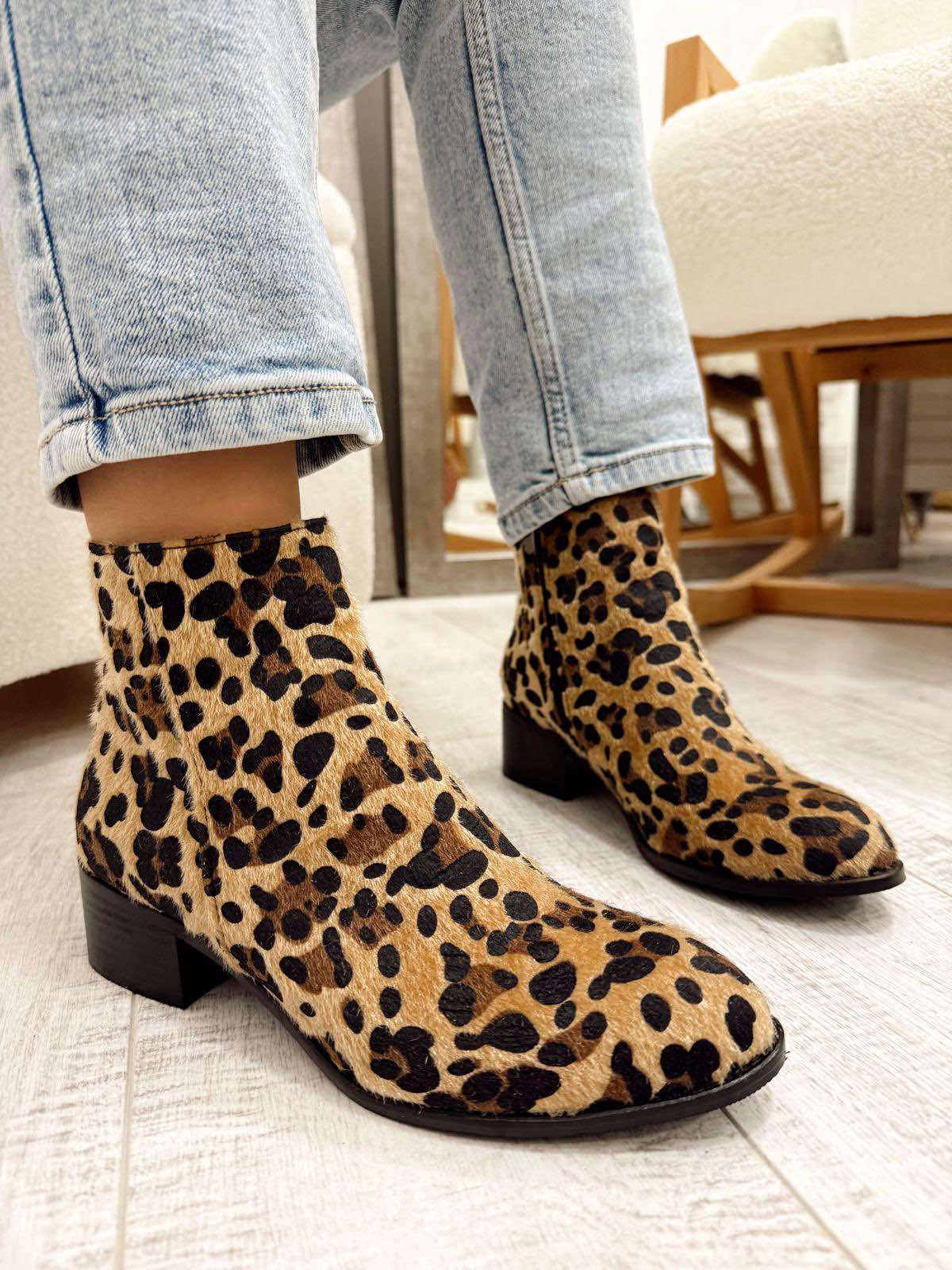 Damen-Halbstiefel F774 - LEOPARD