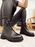 Damen Stiefeletten F491 - SCHWARZ