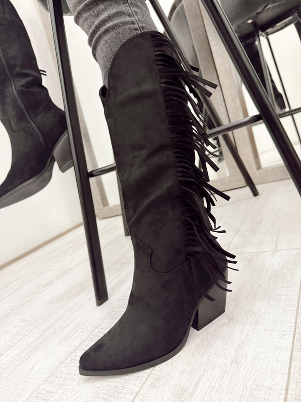 Women boots F779 - BLACK