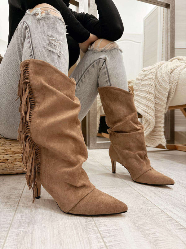 Women half boots F945 - BEIGE