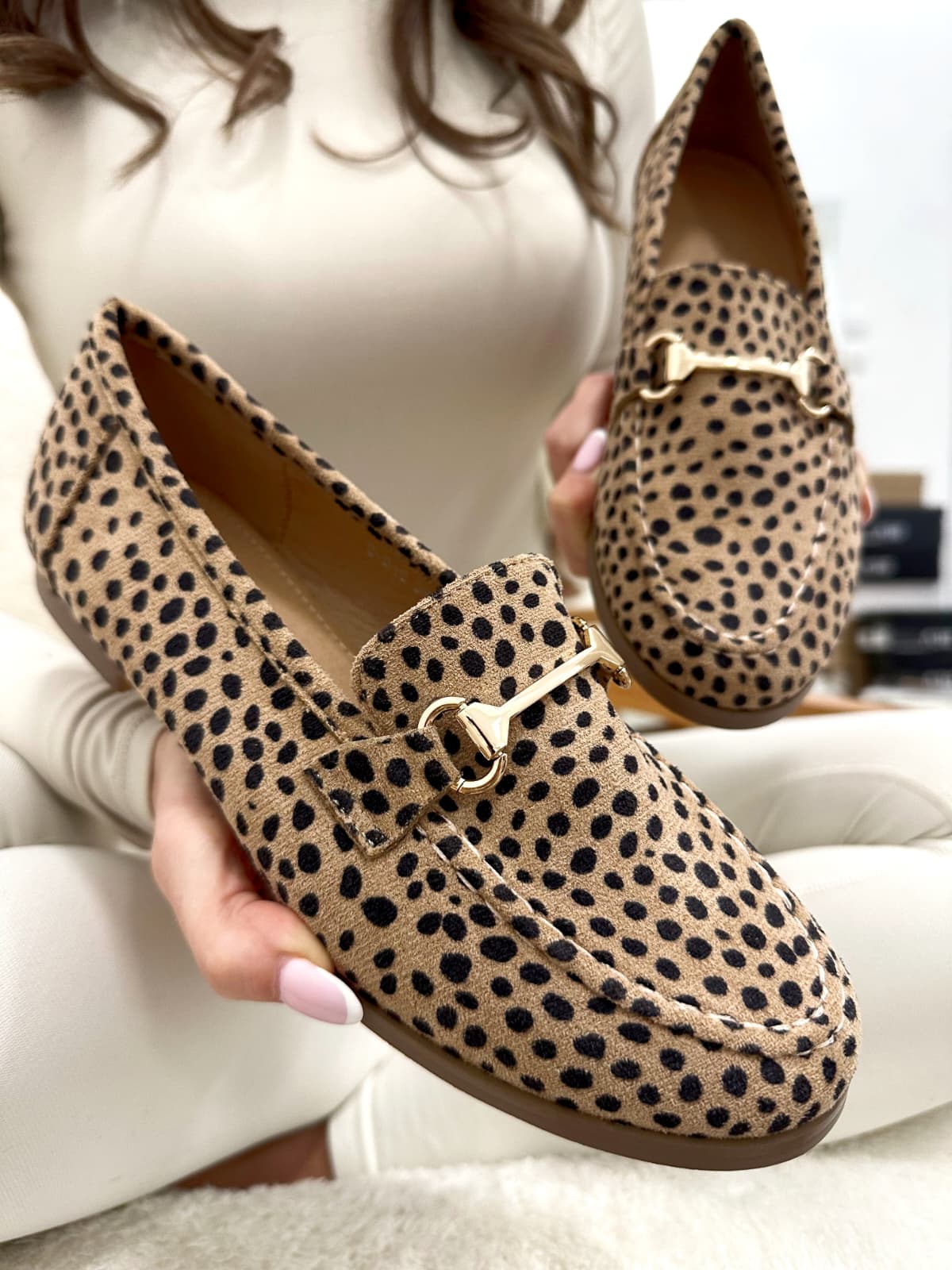 Pantofi plați de damă G019 - LEOPARD