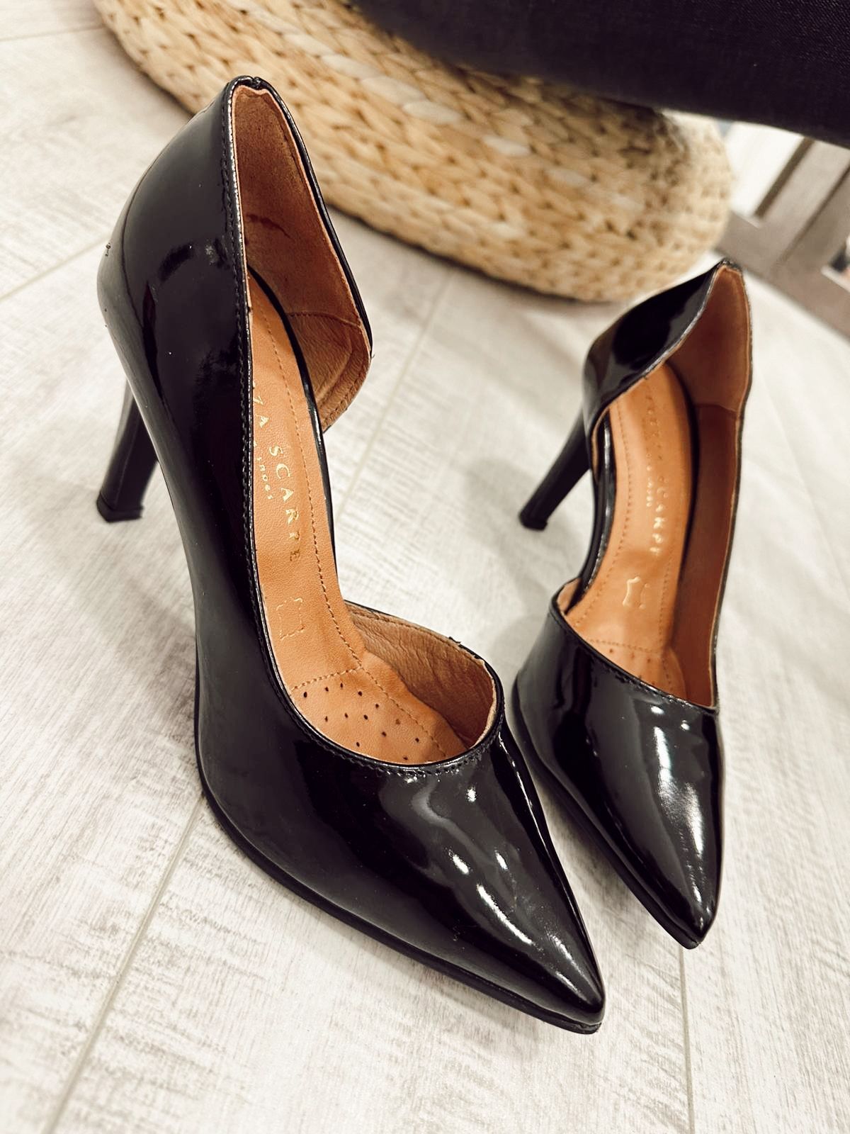 Lederpumps F805 - SCHWARZ