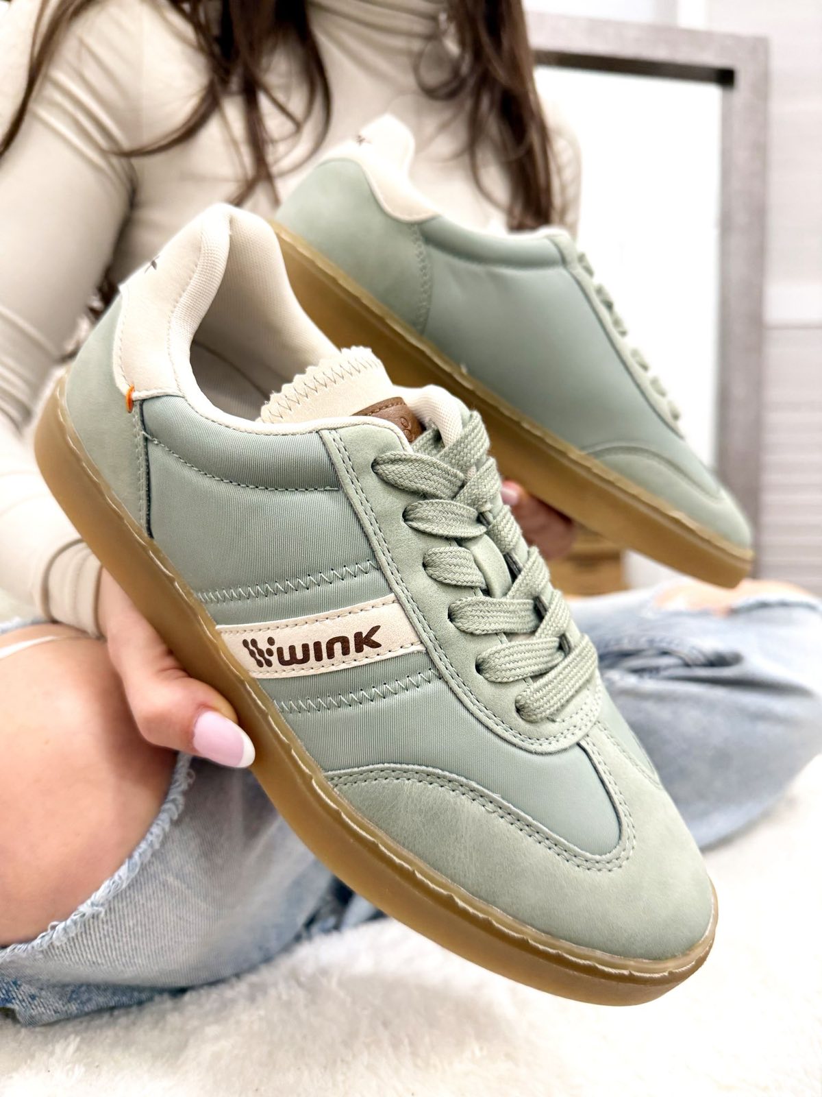 Women sneakers F995 - GREEN