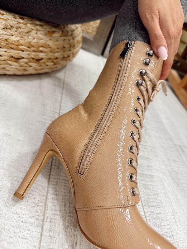 Women half boots F535 - BEIGE