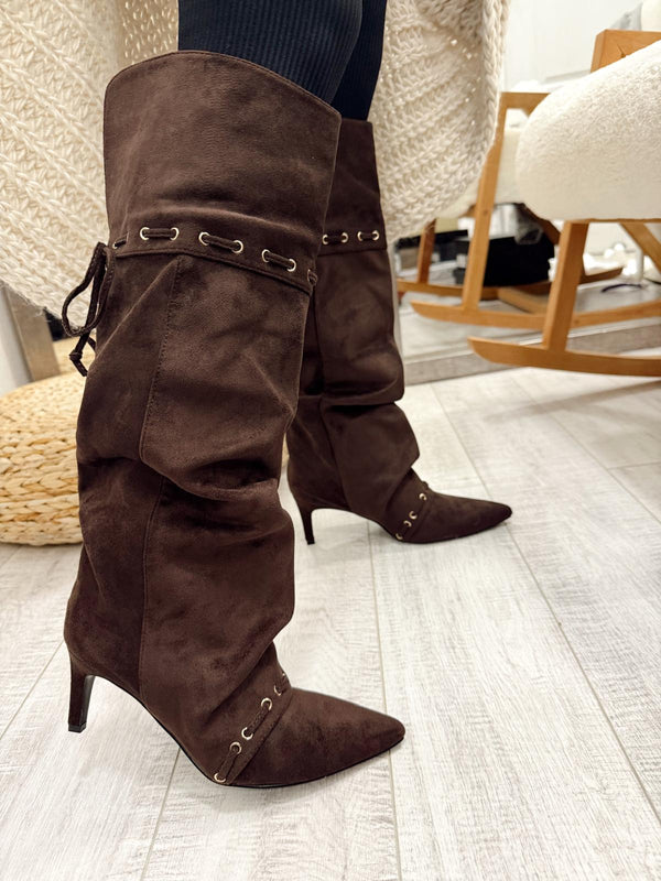 Women boots F939 - BROWN