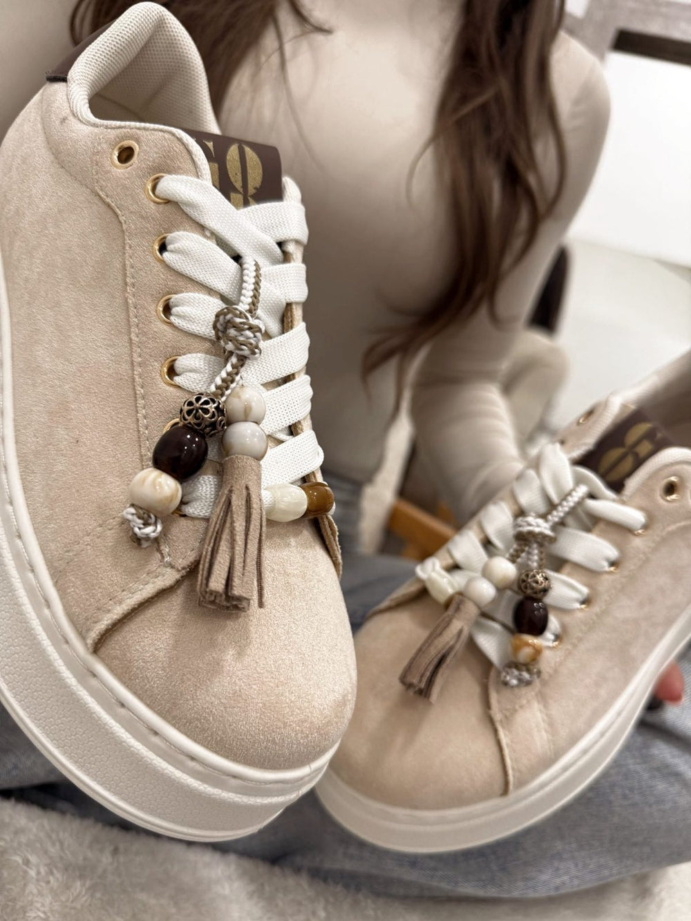 Women sneakers G036 - BEIGE