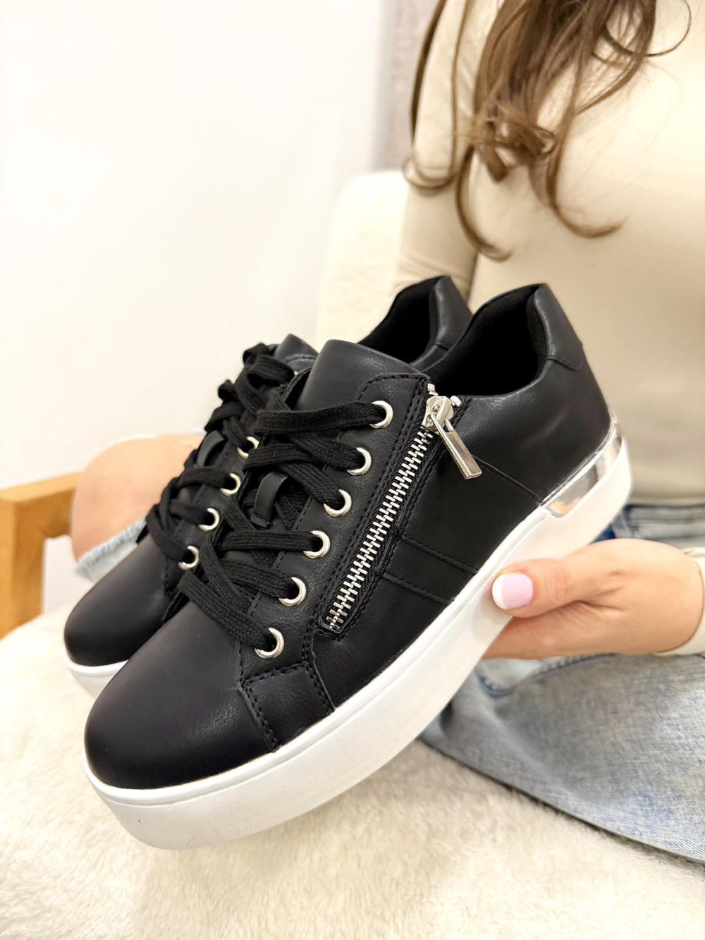 Damen-Sneaker F990 – SCHWARZ