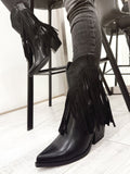 Women half boots F792 - BLACK
