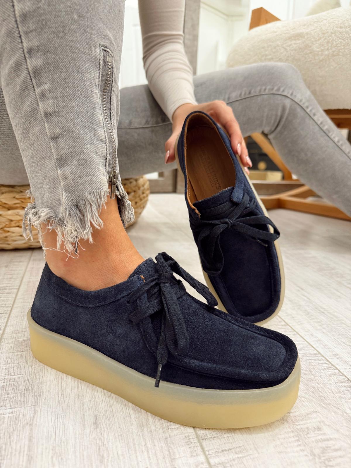 Lederschuhe & Ballerinas F671 - NAVY