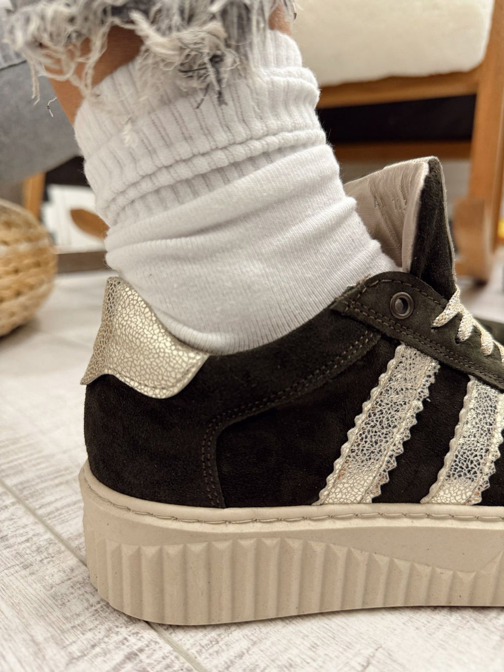 Ledersneaker F650 – DUNKELGRÜN