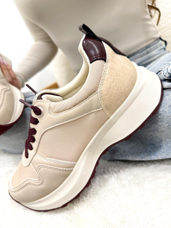 Women sneakers F993 - BEIGE