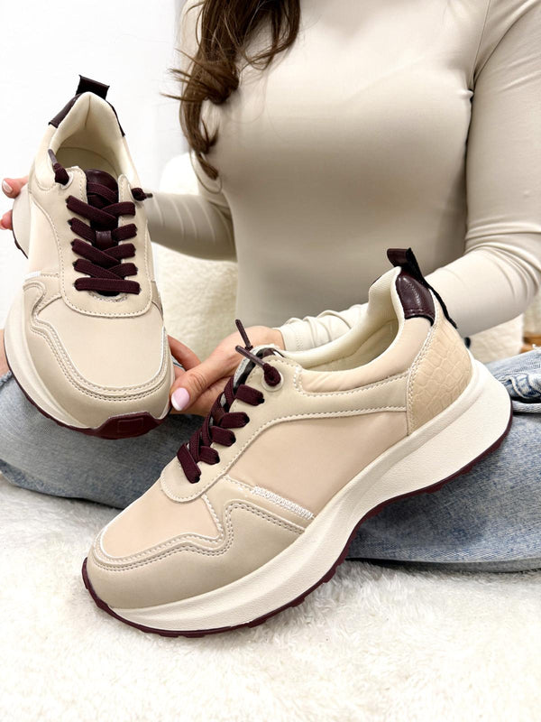 Women sneakers F993 - BEIGE