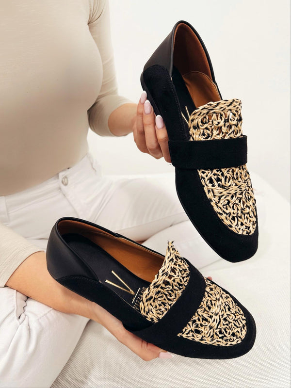 Women flats F102 - BLACK