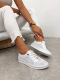 Leather sneakers G399 - WHITE