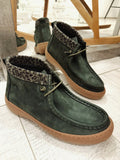 Leather booties F772 - DARK GREEN