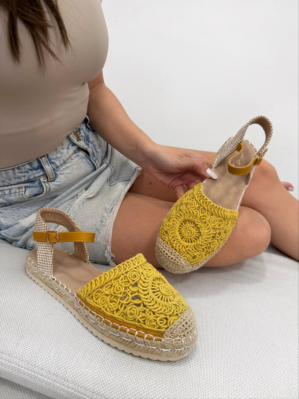 Women flats F192 - YELLOW