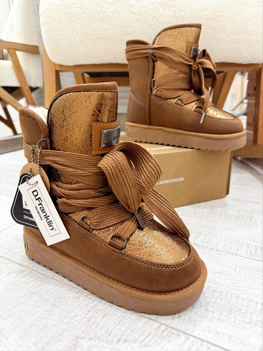 Comfy Boots F984 - D.FRANKLIN NORDIC SHINY NUT