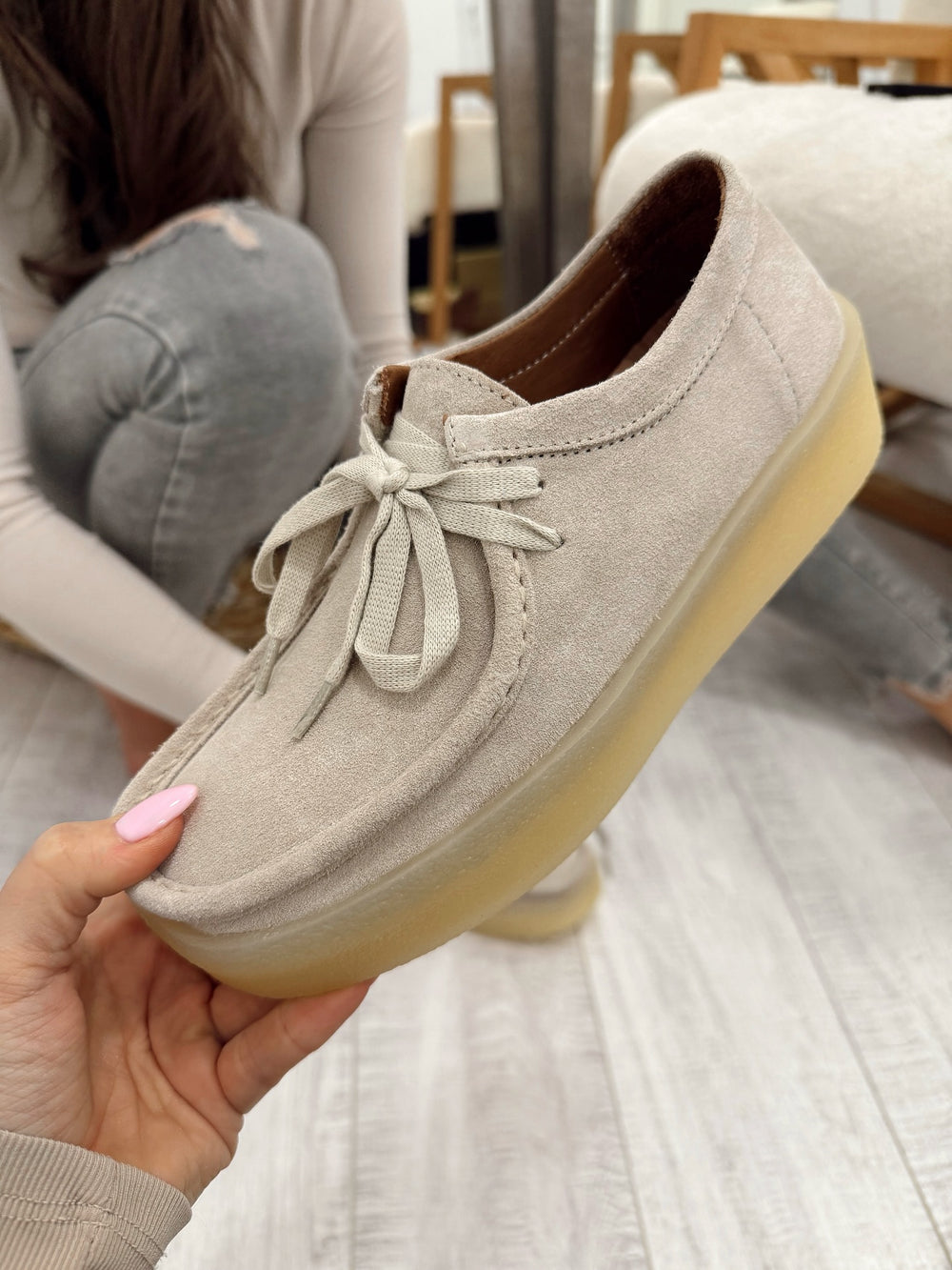 Leather shoes & flats F671 - LIGHT BEIGE