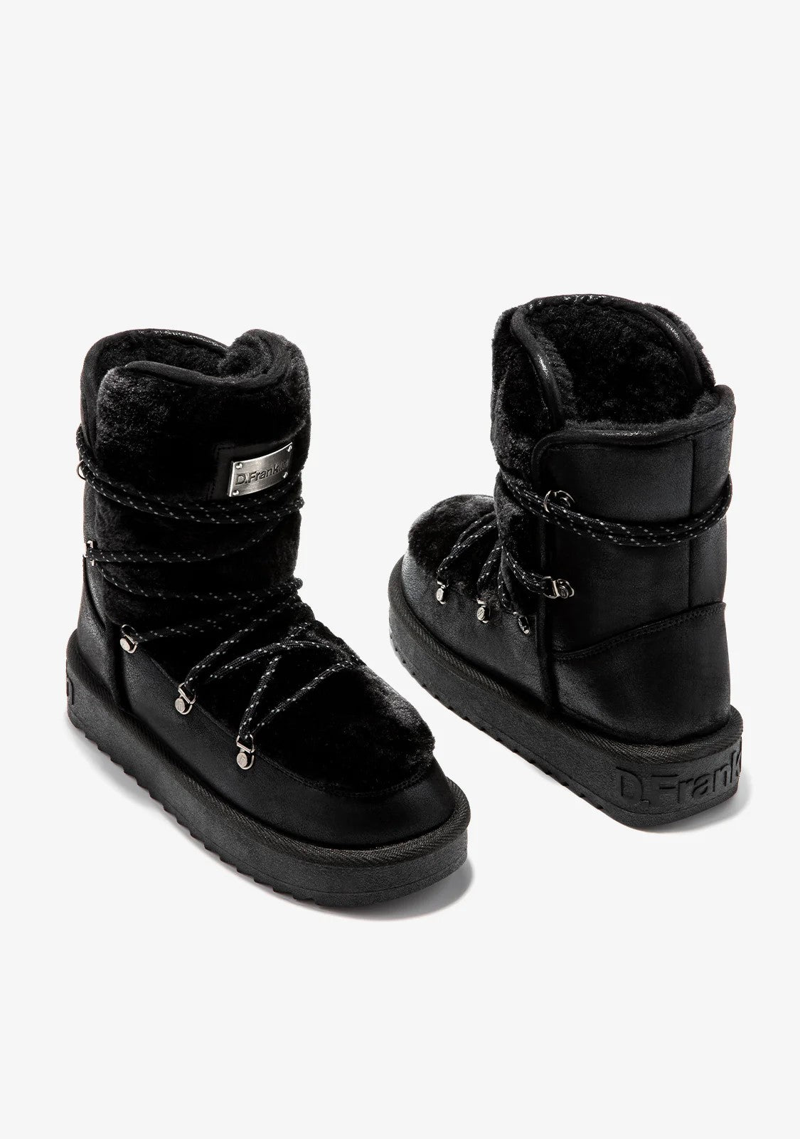 Comfy Boots F987 -  D.FRANKLIN NORDIC TRK FUR BLACK - BLACK