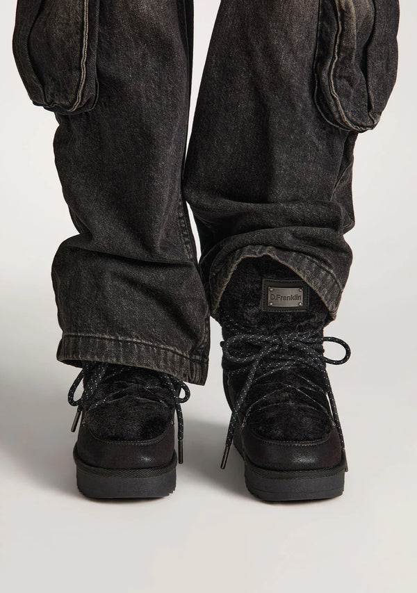 Comfy Boots F987 -  D.FRANKLIN NORDIC TRK FUR BLACK - BLACK