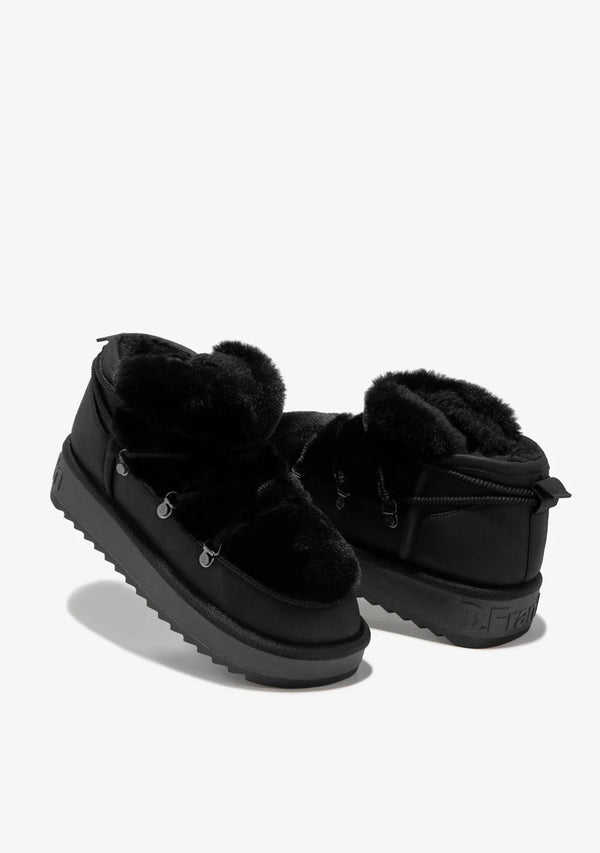 Comfy Boots F989 - D.FRANKLIN NORDIC FUR - BLACK