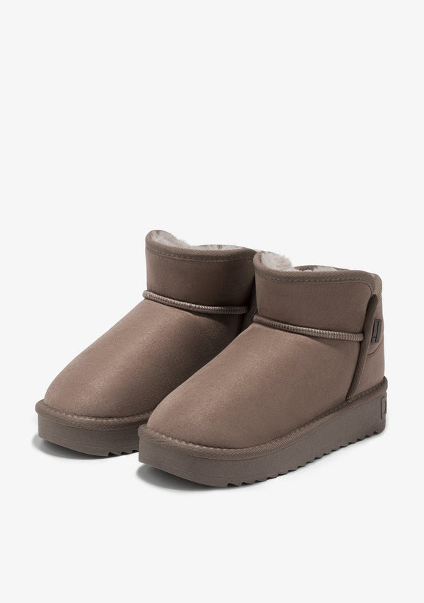 Waterproof boots F983 - D.FRANKLIN LOW BASIC WATER REPELLENT TAUPE