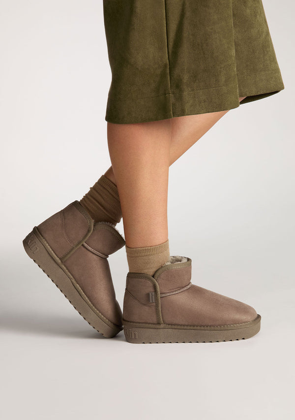 Waterproof boots F983 - D.FRANKLIN LOW BASIC WATER REPELLENT TAUPE