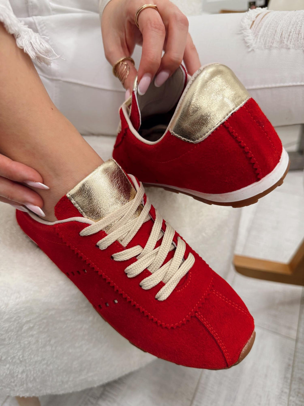 Ledersneaker G124 - ROT