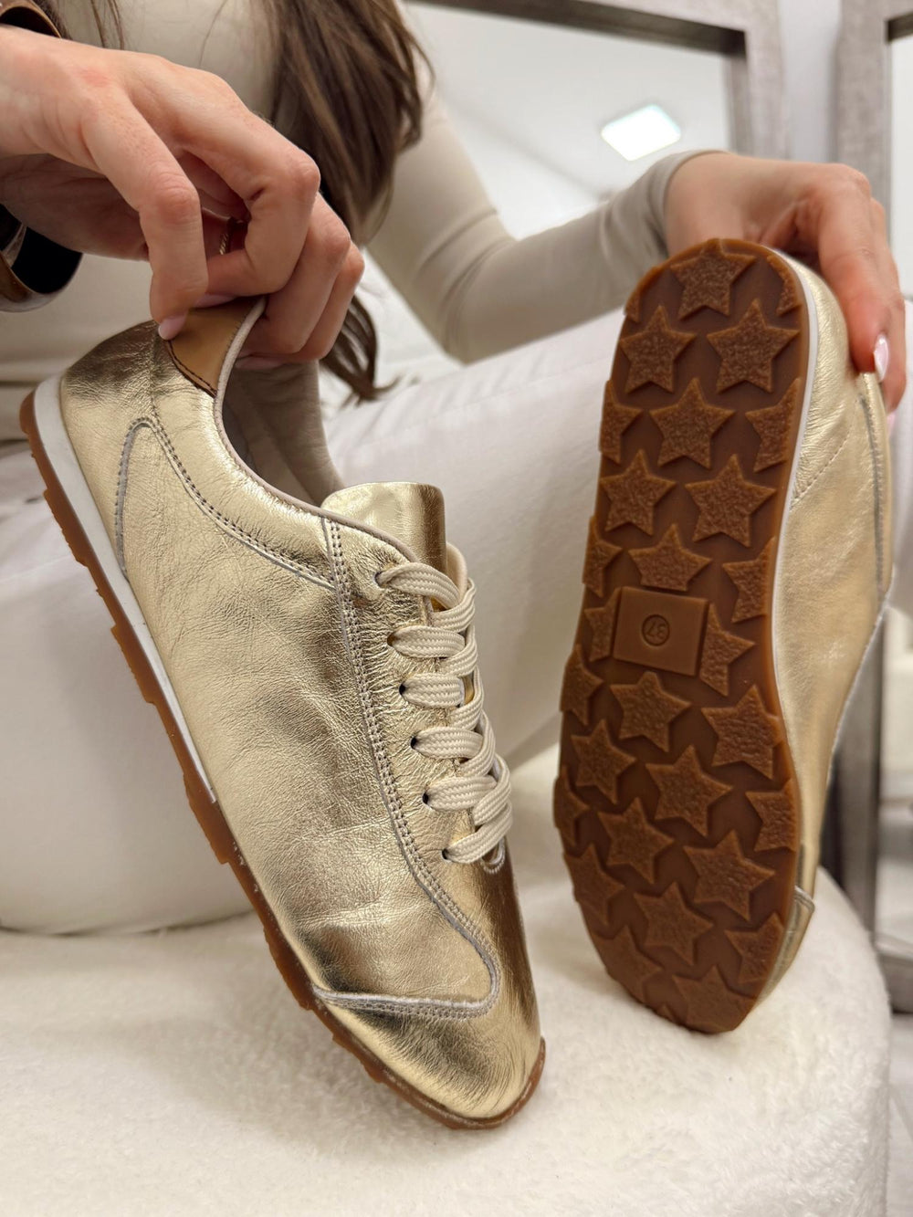 Ledersneaker G123 - GOLD