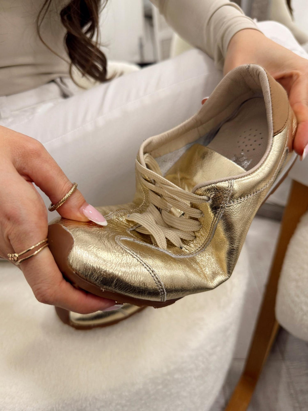 Ledersneaker G123 - GOLD