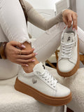 Leather sneakers G164 - WHITE
