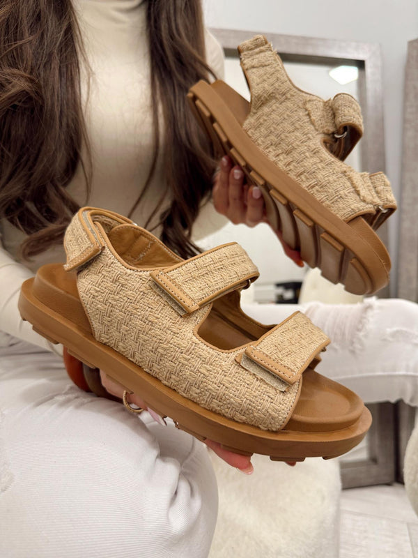 Leather sandals G154 - BEIGE