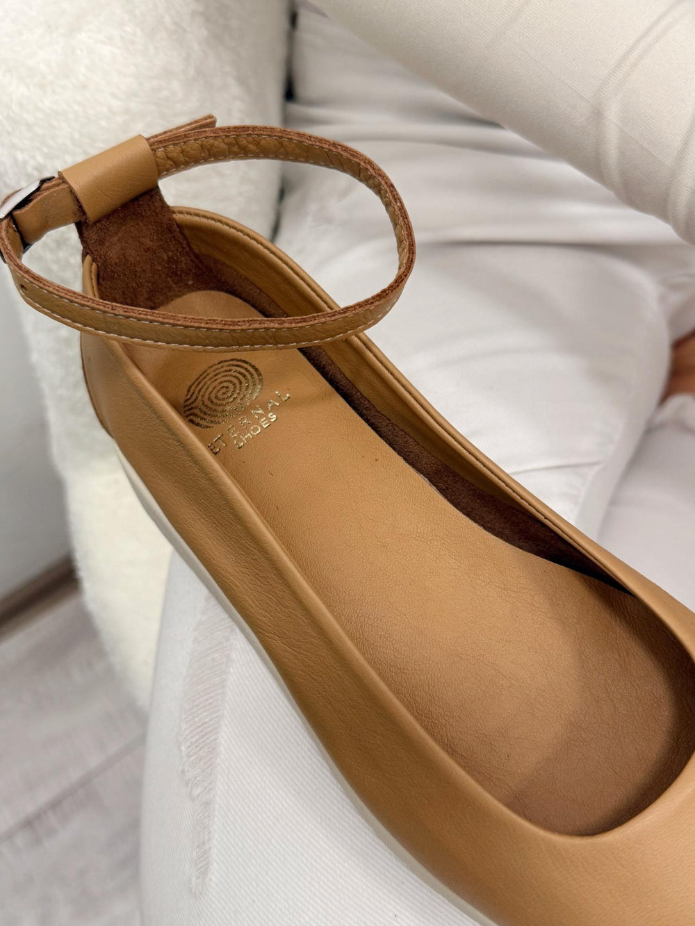 Leather ballet flats G147 - CAMEL
