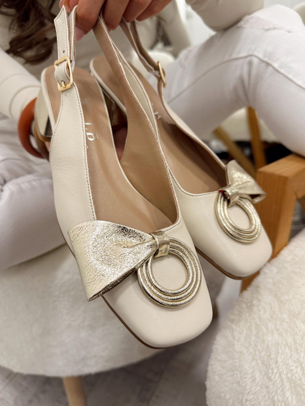 Leather sandals G157 - BEIGE