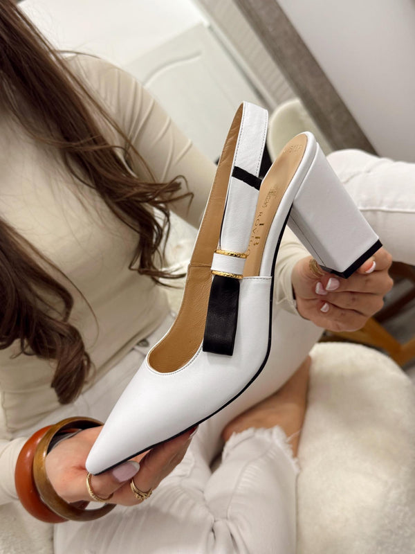 Leather sandals G159 - WHITE